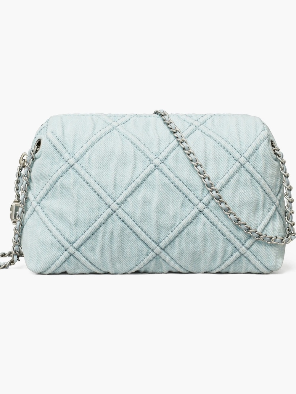 Tory Burch Fleming Denim Soft Crossbody Bag
in Seltzer